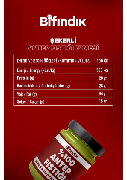 Şekerli Antep Fıstığı Ezmesi Taze Çekim Doğal Sürülebilir Kahvaltılık %80 Antep 450 Gram