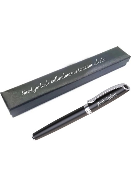 Notlu Kutu Isme Kişiye Özel Metal Roller Imza Kalemi