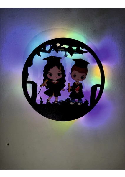 Dt Dekor Treni Öğrenci Resimli Ledli Gece Lambası