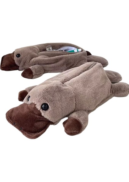 sevimli Karikatür Platypus Kalem Çantası Kozmetik Çantası Peluş Kalem Çantası Büyük Kapasiteli Çok Fonksiyonlu Saklama Çantası Okul Malzemeleri (Yurt Dışından)