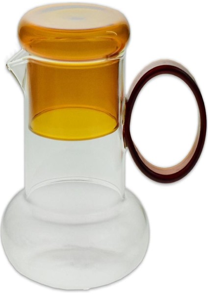 Acero Renkli Kapaklı Cam Sürahi 550 ml 30470