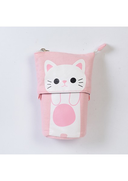 kawaii Kalem Kutusu Kız Erkek Fermuar Sevimli Kedi Kalem Kutusu Okul Malzemeleri Kırtasiye Hediye Pop Up Çanta Trousse Scolaire (Yurt Dışından)