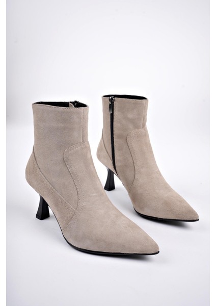 Natalie Garantili Deri Sivri Burun Fermuarlı Ince Topuklu Kadın Bot fiyatları