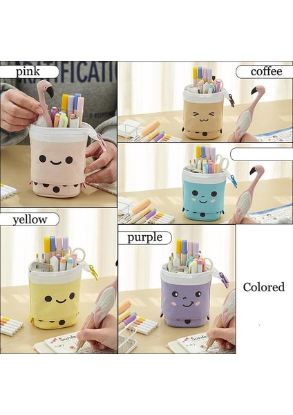 kawaii Kalem Kutusu Kız Erkek Fermuar Sevimli Kedi Kalem Kutusu Okul Malzemeleri Kırtasiye Hediye Pop Up Çanta Trousse Scolaire (Yurt Dışından)