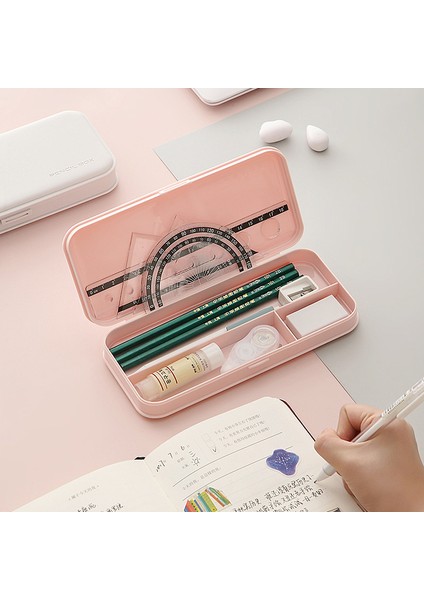 macaron Kalem Kutusu Çok Fonksiyonlu Kırtasiye Buzlu Pp Plastik Kalem Saklama Kutusu Kozmetik Saklama Kutusu (Yurt Dışından)