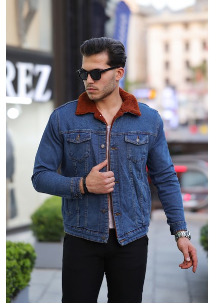 Erkek Içi Kürklü Kot Ceket modelleri