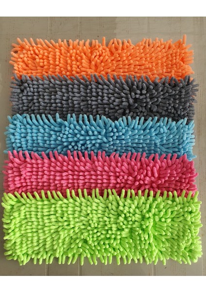 10 Adet Makarna Mop Mikrofiber Yedek Paspas Temizlik Bezleri Standart Tüm Modellere Uygun 40 cm