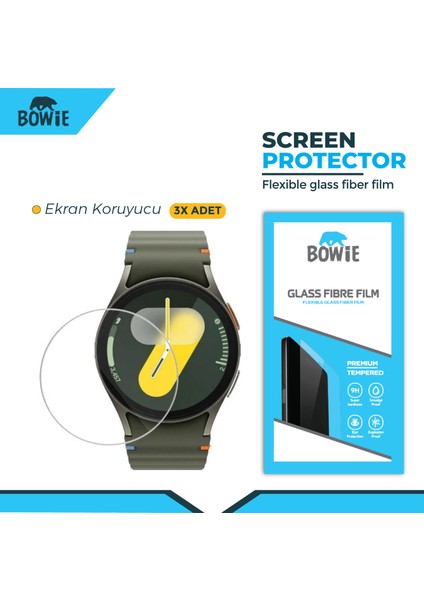 Samsung Galaxy Watch 3 45 mm İçin Nano Tempered Ekran Koruyucu 3 Adet Set