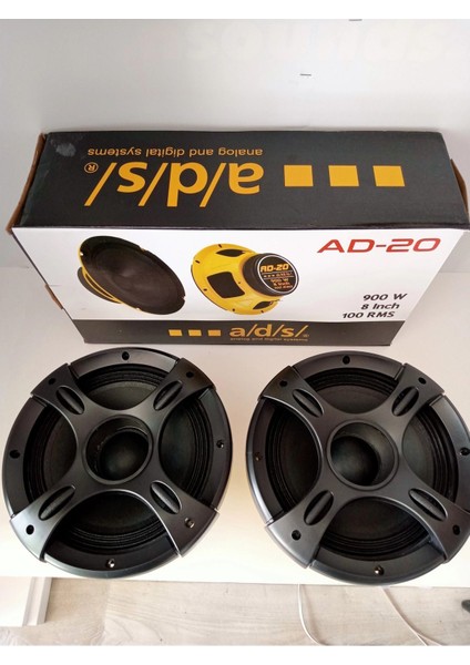 Ads Midrange Hoparlör 900WATT Amfi Uyumlu 20CM 2 Adet 4oval 2X10 fiyatları