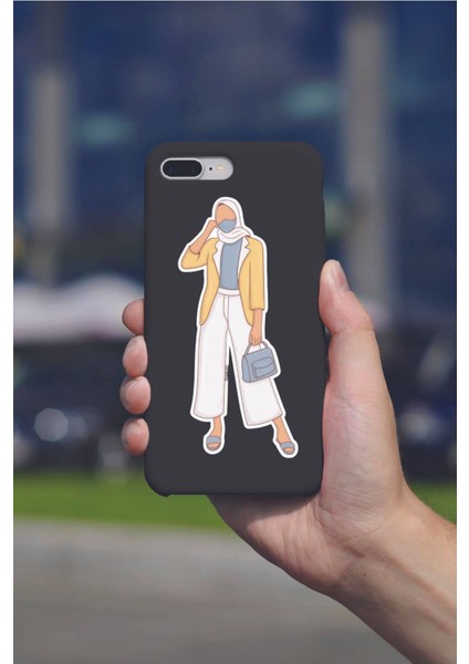 Kapalı Kız Sticker Dekoratif Laptop Sticker Notebook Tablet Telefon Ajanda Defter Tatil Eşya Seti-5