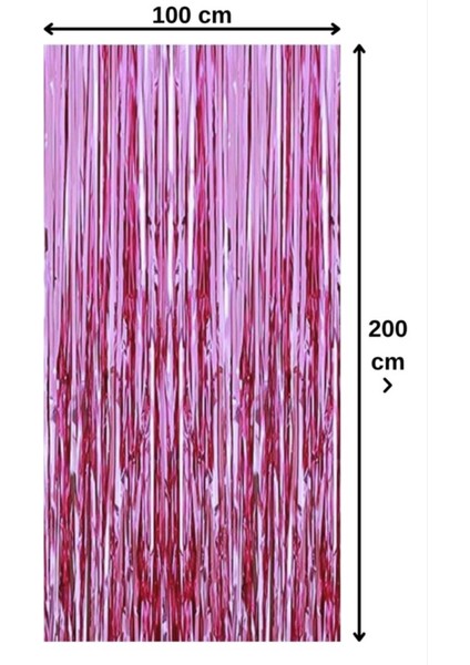 Parti Aşkı Parti Arka Fon Perdesi 100 x 200 cm & Metalize Lila Renk