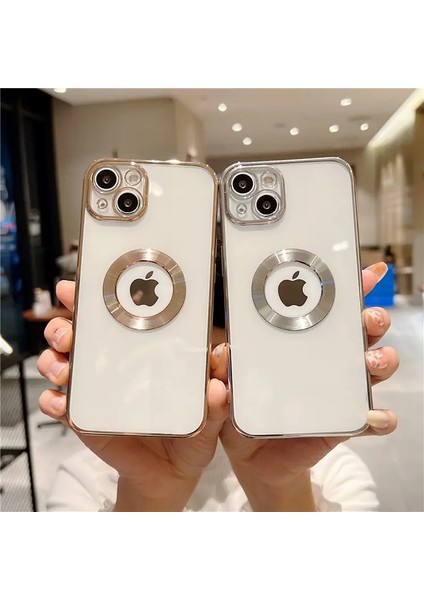 Apple iPhone 11 Uyumlu Kenarları Parlak Gri Desenli Kamera Koruyuculu Lazer Silikon Kılıf