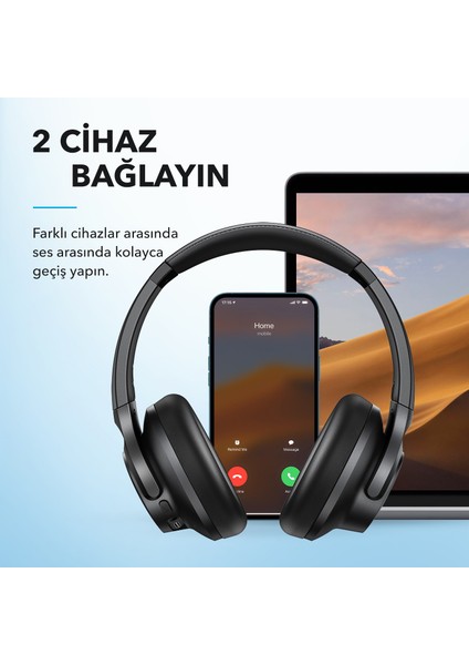 Soundcore Life Q20i Bluetooth Kablosuz Kulaklık - Hibrit Aktif Gürültü Önleyici ANC - Beyaz - A3004 (Anker Türkiye Garantili)