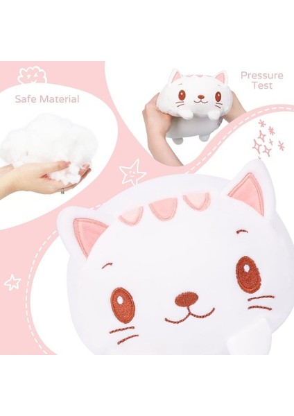 23.6 Inç Sevimli Beyaz Kedi Peluş Doldurulmuş Hayvan Silindirik Vücut Yastık, Süper Yumuşak Karikatür Sarılma Oyuncak Yatak Için Hediyeler, Çocuklar Uyuyan Kawaii Yastık1 (Yurt Dışından)