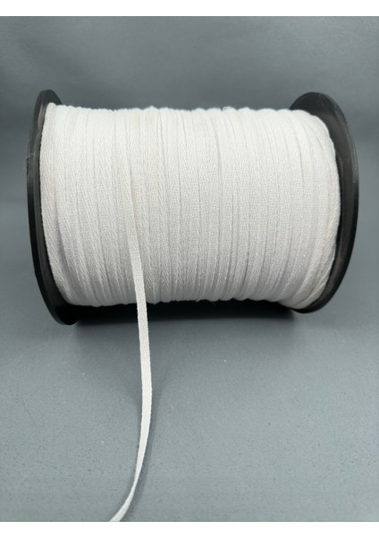 4 mm Askılık (Giysi-Mayo-Iç Çamaşırı) Grogren Şerit-5 Metre-Beyaz