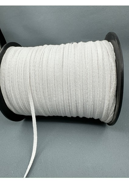 4 mm Askılık (Giysi-Mayo-Iç Çamaşırı) Grogren Şerit-5 Metre-Beyaz