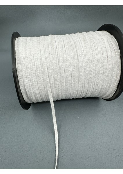 4 mm Askılık (Giysi-Mayo-Iç Çamaşırı) Grogren Şerit-5 Metre-Beyaz