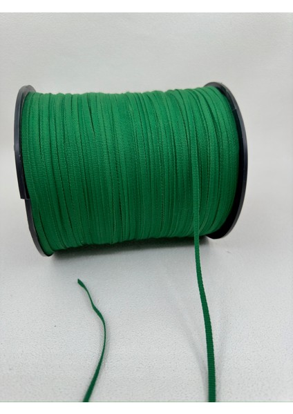 4 mm Askılık Grogren Şerit (5 Metre - Yeşil)