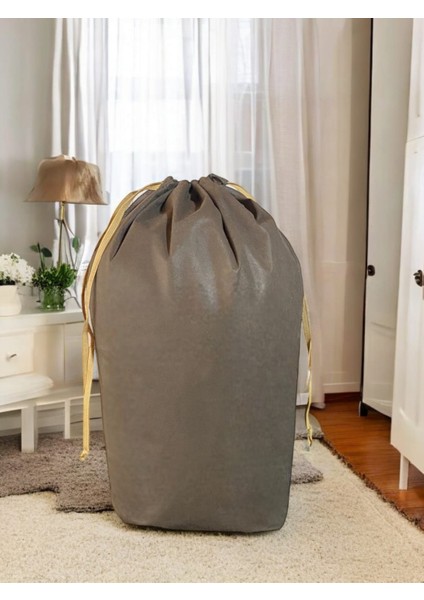 Kahverengi Büzgülü Hurç 2'li Set L 72X62CM - Taşınma Çantası - Yorgan Yastık Çamaşır Saklama Torbası fiyatları