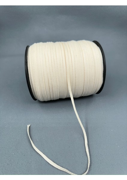 4 mm Askılık Grogren Şerit (5 Metre - Ekru)