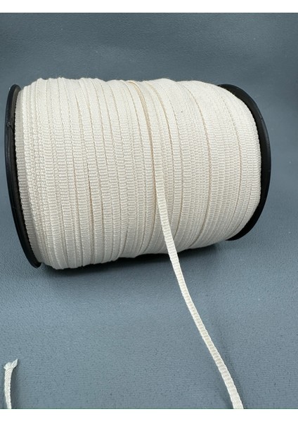 4 mm Askılık Grogren Şerit (5 Metre - Ekru)