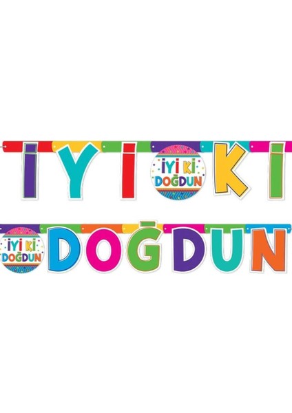 Funstar Iyi Ki Doğdun 3D Banner & 2 Metre Doğum Günü Konsepti