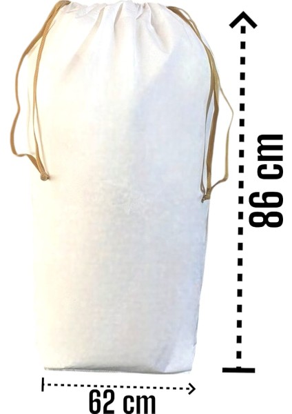 Beyaz Büzgülü Hurç 4'lü Set - Xxl ,xl, 2l - Taşınma Çantası - Yorgan Yastık Çamaşır Saklama Torbası modelleri