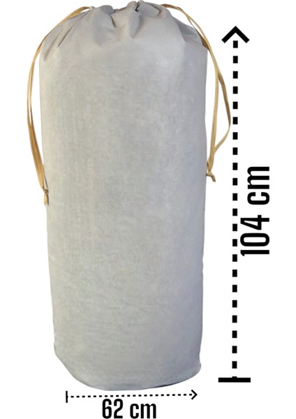 Gri Büzgülü Hurç 3'lü Set - Xxl ,xl, L - Taşınma Çantası - Yorgan Yastık Çamaşır Saklama Torbası