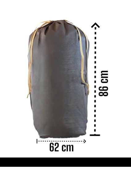 Kahverengi Büzgülü Hurç 3'lü Set -Xxl ,xl,l- Taşınma Çantası - Yorgan Yastık Çamaşır Saklama Torbası