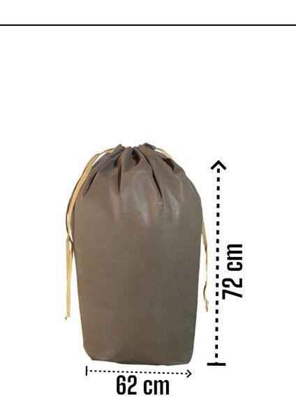 Kahverengi Büzgülü Hurç 4'lü Set -Xxl,xl,2l- Taşınma Çantası - Yorgan Yastık Çamaşır Saklama Torbası