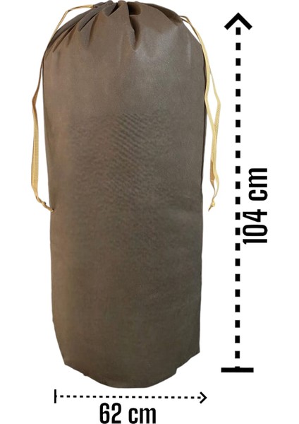 Kahverengi Büzgülü Hurç 4'lü Set -Xxl,xl,2l- Taşınma Çantası - Yorgan Yastık Çamaşır Saklama Torbası