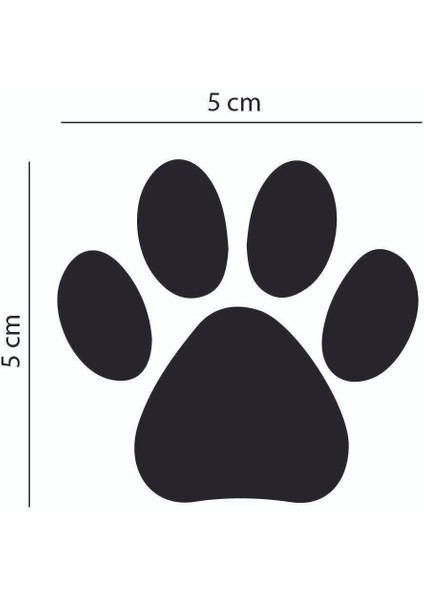 Pati Izleri 20 Adet Oto Sticker Araba Cam Kedi Köpek Pati Izi Duvar Etiket Çıkartma Siyah-Beyaz fırsatları