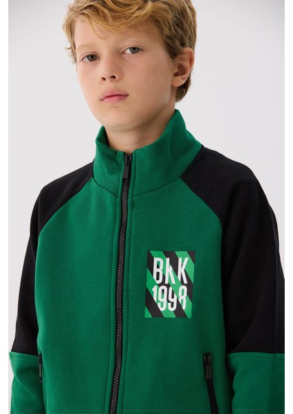Bg Store Erkek Çocuk Yeşil Eşofman Üstü
