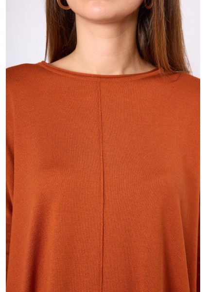 Helion Bol Kesim Kadin Triko Kazak - Safran indirimleri