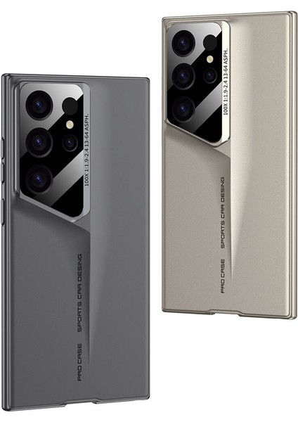 Samsung Galaxy S24 Ultra Uyumlu Ultra Ince Kameralı Korumalı Sert Rubber Procase Kapak-Gri fiyatları