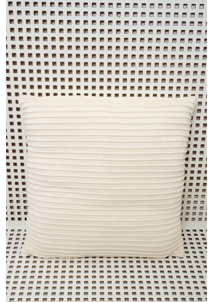 FREE PILLOW %100 Organik Pamuk Triko Yastık Kılıfı 45X45 CM - Ekru modelleri