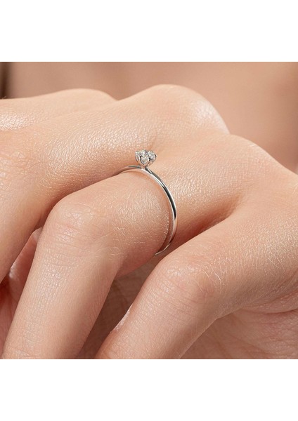 0,20 Karat Tektaş Pırlanta Yüzük - PR01158 fırsatları