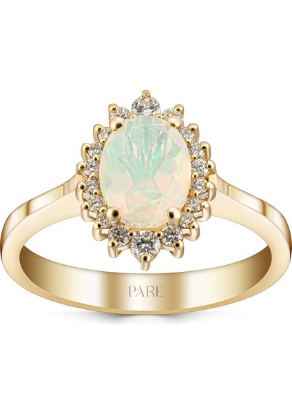 1,04 Karat Pırlantalı Opal Yüzük - PR01151