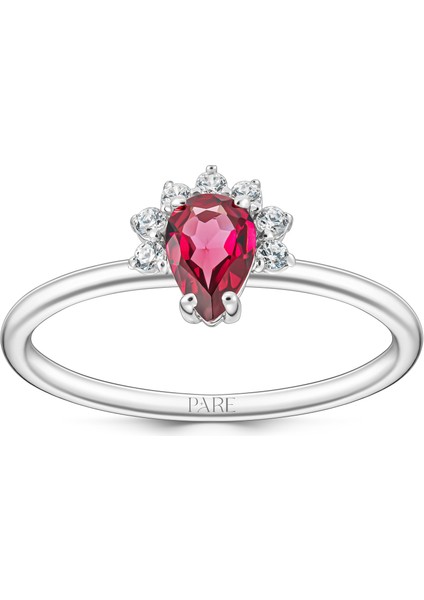 0,45 Karat Rhodolite Pırlanta Yüzük - PR01131