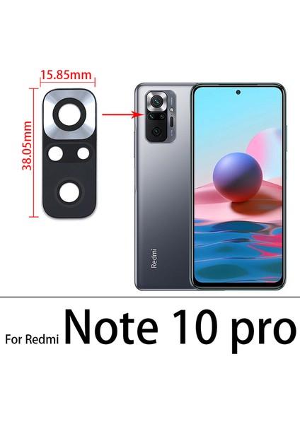 Xiaomi Redmi Note 10 Pro Arka Kamera Camı Lens Yapışkanlı