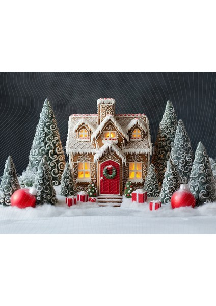 Kış Masalı Tatlı Arka Plan 200 x 150 cm Stüdyo Fonu