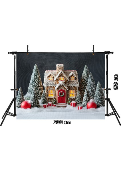 Kış Masalı Tatlı Arka Plan 200 x 150 cm Stüdyo Fonu