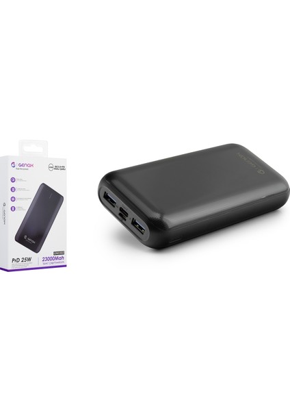 GNX502 23000mAh PD 25W+QC18W Portable Fast Charger Taşınabilir PowerBank fiyatları