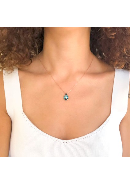 Uğur Böceği Rose Gümüş Kolye GK-224 fiyatları