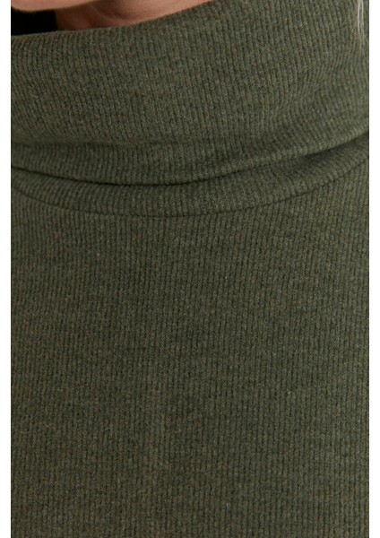 Moda Rahat Casual Günlük Selanik Örme Balıkçı Yaka Truvakar Kol Kol Shift Mini Boy Elbise modelleri