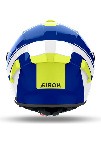 Aıroh Spark 2 Chrono Blue Yellow Gloss Kask