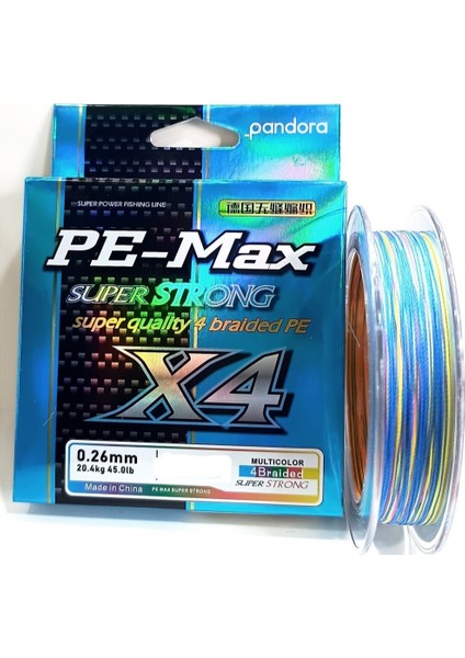 Pe-Max 4x 300MT Multıcolor 0,14MM Misina