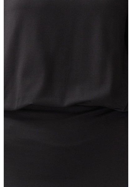 Moda Regular Casual Günlük Lycra Pes Kumaş Örme Bisiklet Yaka Kısa Kol Bodycone Mini Boy Elbise