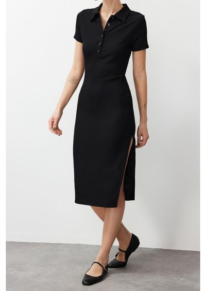 Moda Fit Mezuniyet Balo Finike Dokuma Straplez Kolsuz Kol Bodycone Midi Boy Elbise