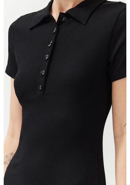 Moda Fit Mezuniyet Balo Finike Dokuma Straplez Kolsuz Kol Bodycone Midi Boy Elbise
